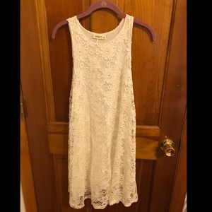 White lace tank dress